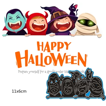

110*60mm Happy Halloween Metal steel frames Cutting Dies DIY Scrap booking Photo Album Embossing paper Cards
