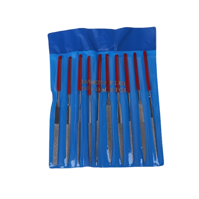 

10 pcs Needle Files Carving Diamond Jeweler Craft Tool Metal Glass Stone 140mm