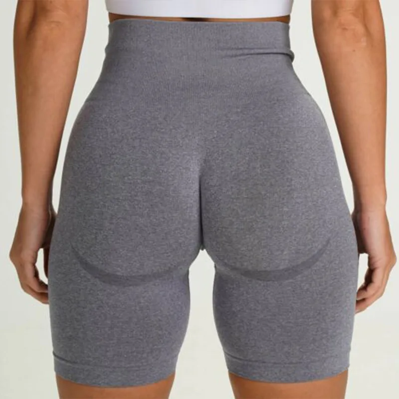 CHRLEISURE Seamless deportes Leggings cortos Mujer culo burbuja gimnasio cintura alta Fitness verano delgada suave Leggins Dropship