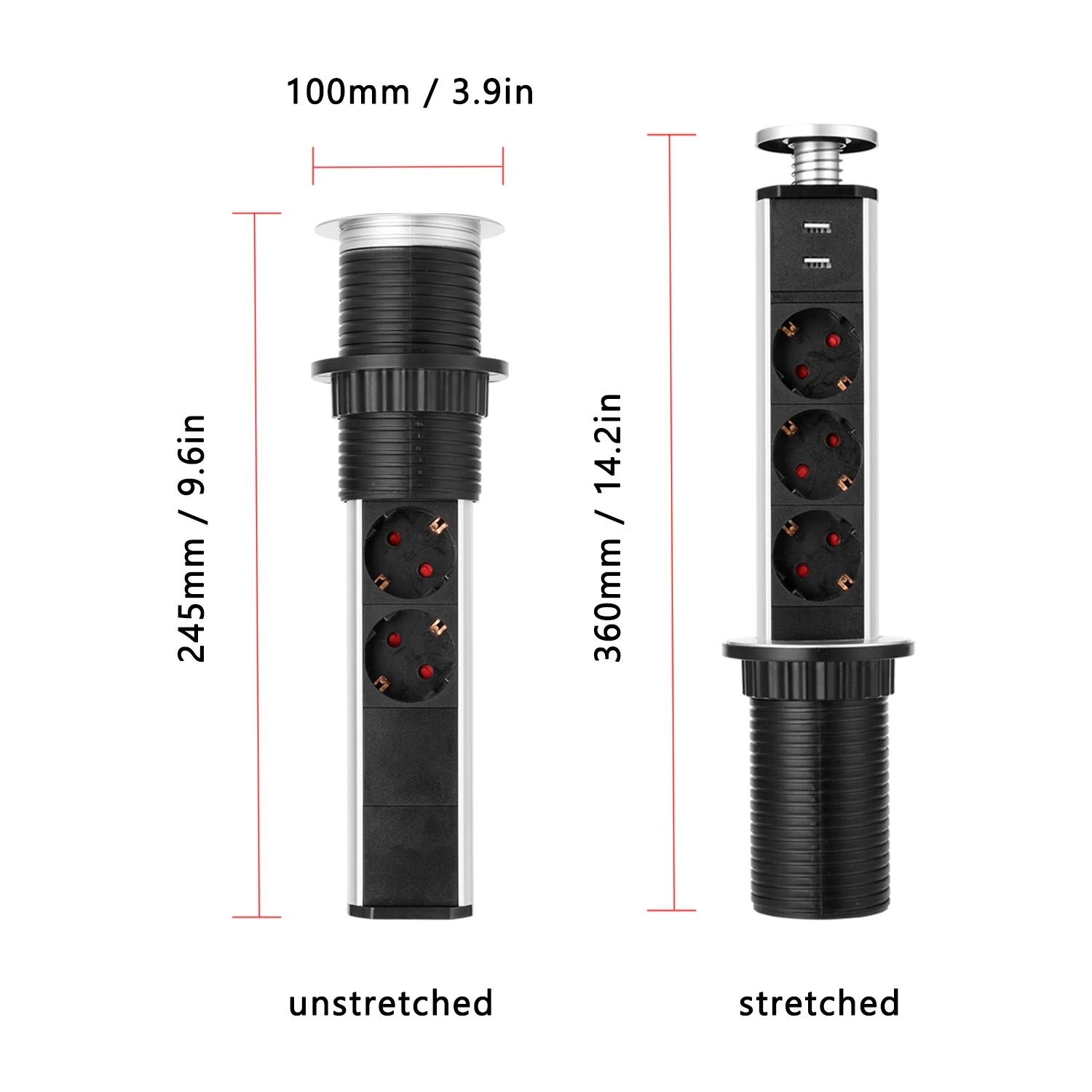 Многофункциональная розетка USB для кухонного стола с вилкой европейского стандарта, водонепроницаемая розетка для шкафа, скрытая интеллектуальная подъемная офисная розетка
