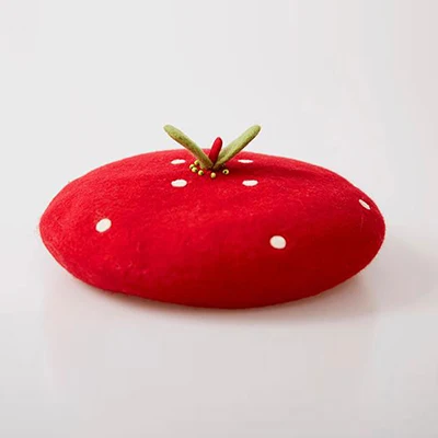 Handmake однотонные береты в горошек для женщин, подарки для подружек, украшение для волос, модные осенне-зимние шерстяные шапки, женские теплые шапки художника - Цвет: Ded