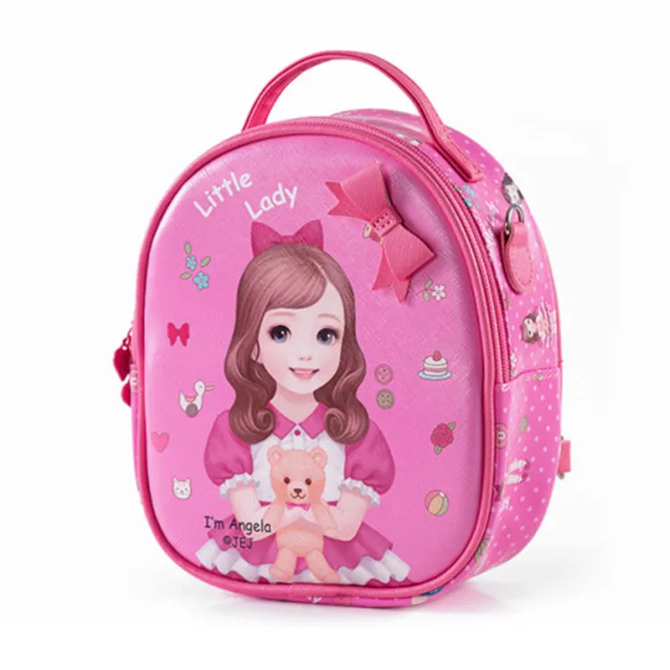 D Новая школьная сумка из искусственной кожи для детей 3-6 лет, детский рюкзак с милым принтом, модный рюкзак, рюкзак подарочный - Цвет: D