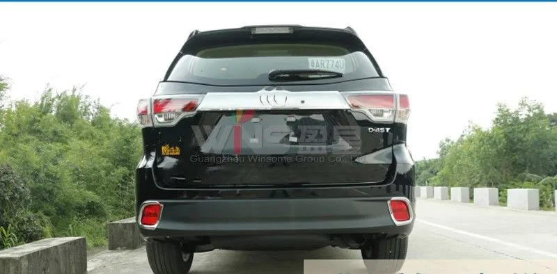 Хром задняя противотуманная фара крышка для Toyota Highlander XU50 аксессуары SUV