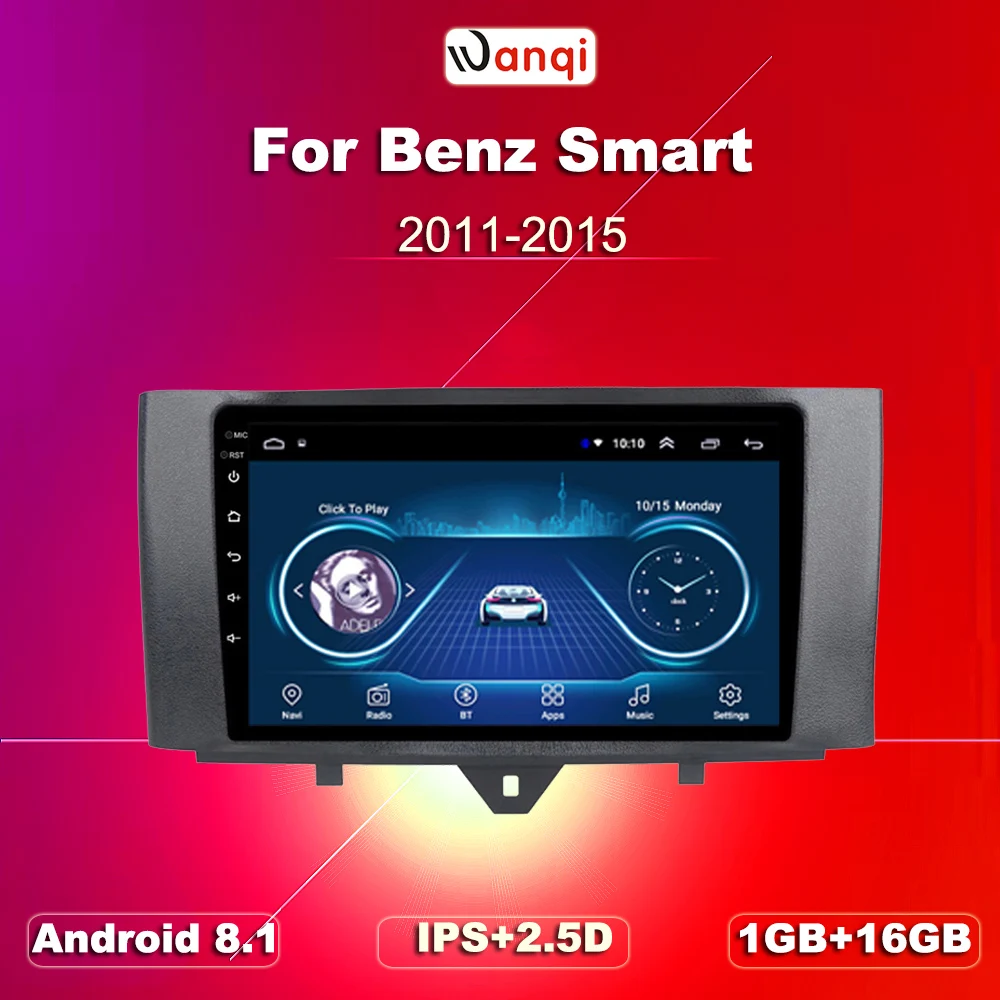 Автомагнитола для Benz Smart Fortwo 2011-2015 мультимедийный видеоплеер с Навигатором GPS Android