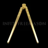 2 piece set Compass and ruler Masonics hotel etiquette main square and compass Masonic work tools 2