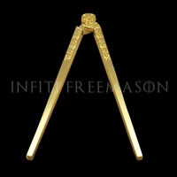 2 piece set Compass and ruler Masonics hotel etiquette main square and compass Masonic work tools 2