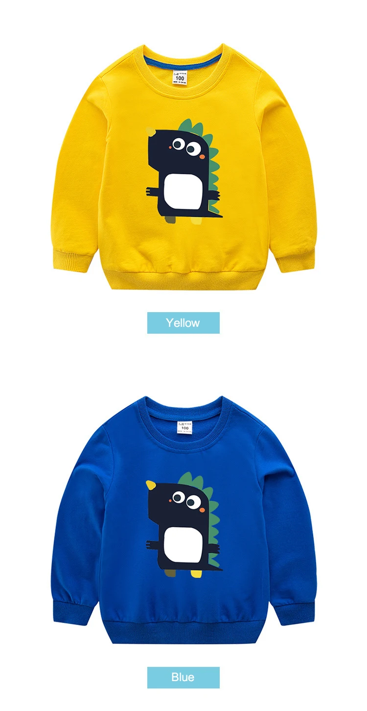 Children's sweater cartoon dinosaur print children's clothing new spring and autumn boys and girls long-sleeved Sweatshirts