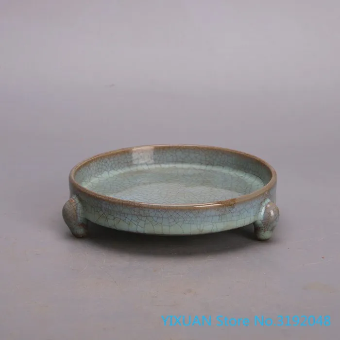 Песня Ruyao небесно-зеленая глазурь три ноги мыть античный фарфор Jingdezhen