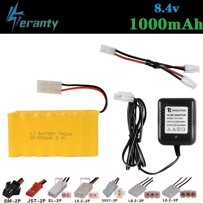 Модель M) Ni-CD 8,4 v 1000mah батарея+ 8,4 v зарядное устройство для радиоуправляемого игрушечного автомобиля Танк Поезд Робот Лодка пистолет AA 8,4 v перезаряжаемый аккумулятор