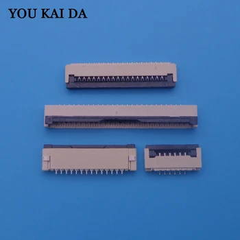 

10pcs FPC FFC Flat Cable Connector 1mm Pitch Under Clamshell Socket 4P 5P 6P 8P 10P 12P 14P 16P 18P 20P 22P 24P 26P 28P 30P