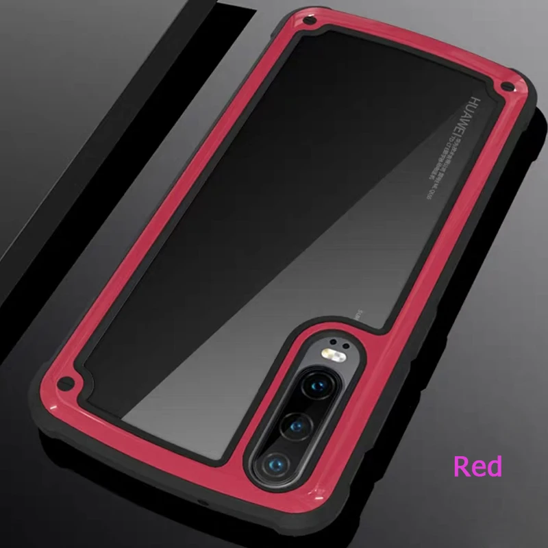 Red Роскошный бронированный противоударный чехол для телефона huawei P20 P30 Pro mate 20 Pro мягкий чехол для huawei P Smart P20 Lite чехол для телефона - Цвет: Red