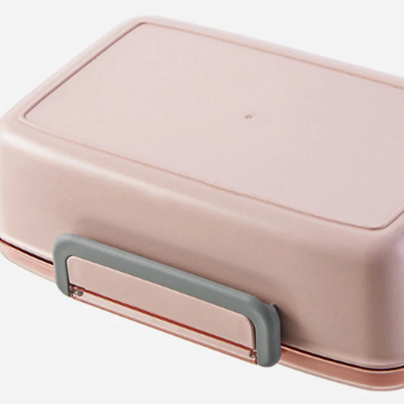 Leak-Proof Food Container For Kids Lunch Box 1PC Bento Box Portable Independent High Quality Microwave Lattice Bento Lunch Box