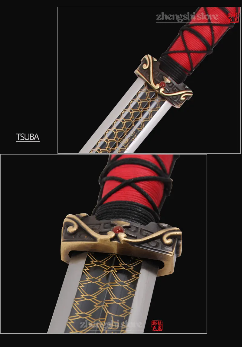 Chinese Famous Swords antique Zhou Yu's sword folded steel sharp edge for home decoration handmade