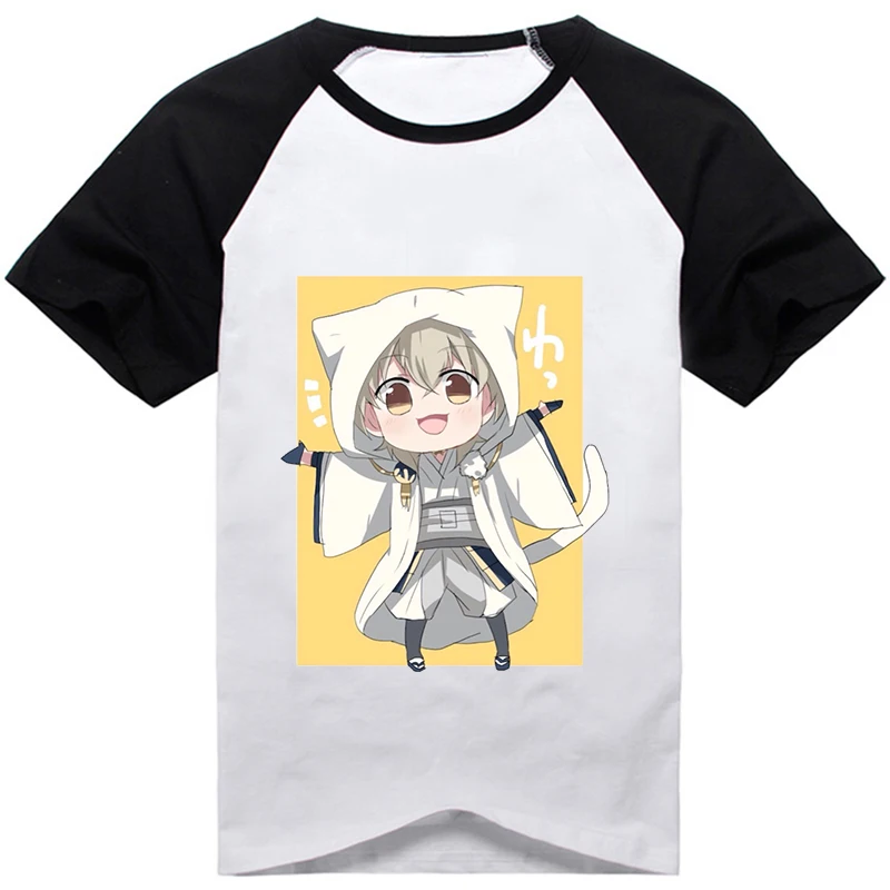 07 Аниме Touken Ranbu футболка Mikazuki Munechika Souzasamonji унисекс Повседневная футболка с коротким рукавом карнавальный костюм футболка с принтом - Цвет: 07