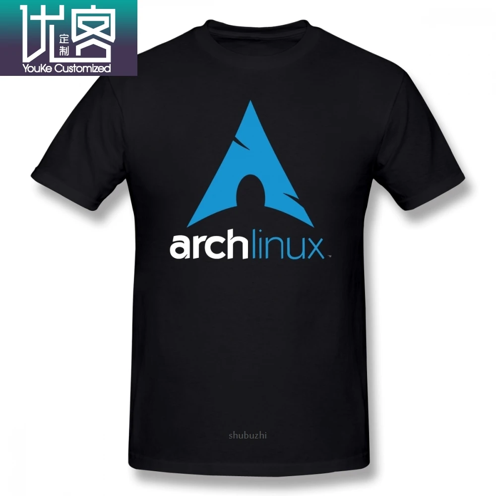Linux футболка Arch Мужская Базовая с буквенным принтом забавные повседневные