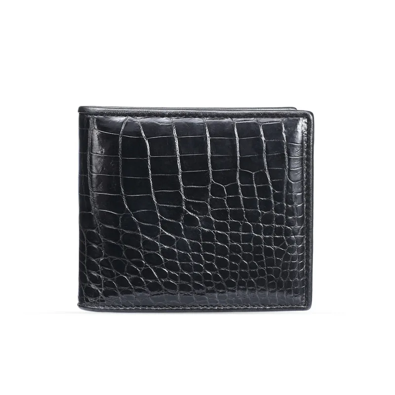 Luxury brand crocodile leather wallet men's short belly horizontal zero Mini Billeteras delgada purses European style Hot sale