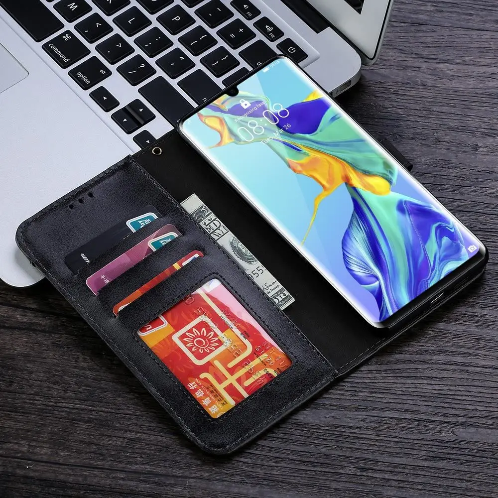 LAPOPNUT углеродный волоконный кошелек кожаный чехол для huawei P30 Pro роскошный флип-стенд держатель для карт чехол для телефона huawei P20 Pro Capa