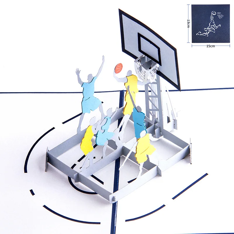 

Birthday Stereo Card 3D Postcard Stereo Basketball Slam Dunk For Boyfriend Boy Father Creative Birthday Mingxin Small Cards