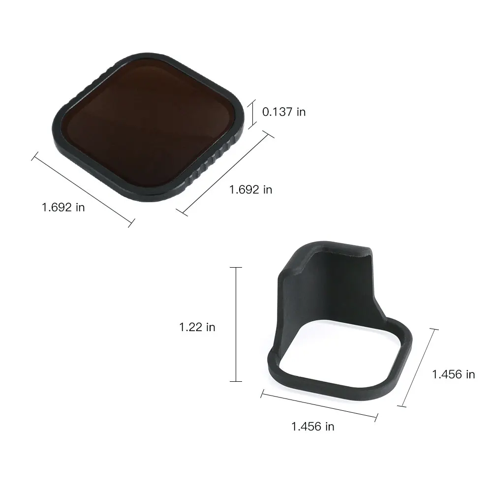 Оптическое стекло CPL ND8 ND16 ND32 набор фильтров для GoPro Hero 8 Black аксессуары для камеры