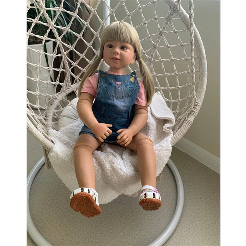 87 см Reborn Baby Girl Bonecas Bebes Reborn Menina Princess Toy Full Silicone Inteiro Baby Reborn BJD рождественские подарки