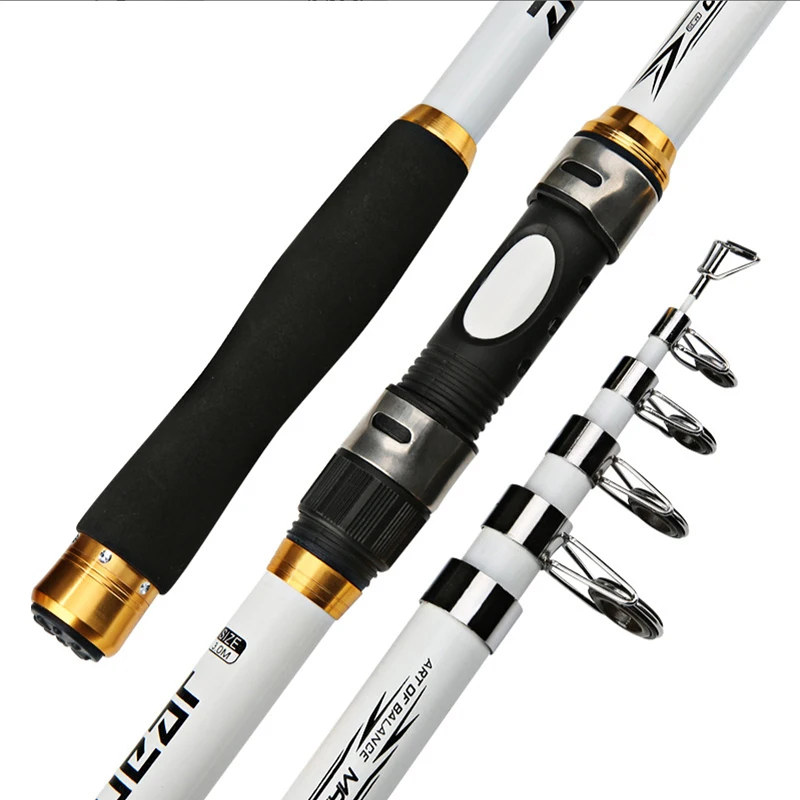 

Angler Sea Rod 2.1M -3.6M Carp Rod White Long Cast Rod Hard Adjust Cast Rod Telescopic Fishing Rod FRP Fishing Rod Sea Rod