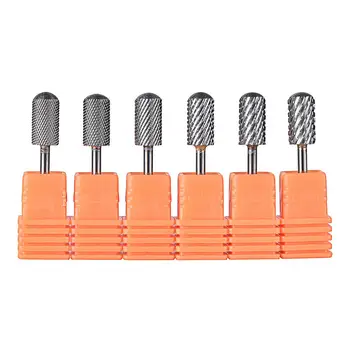 

3 Grit Levels Tungsten Steel Nail Bits Smooth Round Top For Electric Manicure Pedicure Machine Advanced Nail Art Tools
