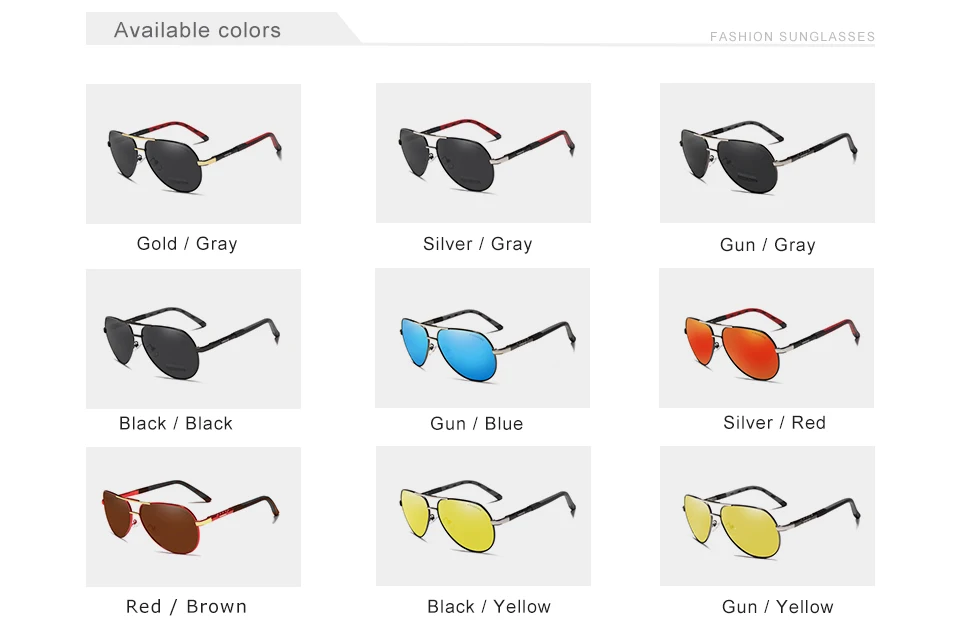 KINGSEVEN Brand Men's Aluminum Sunglasses Polarized UV400 Lens