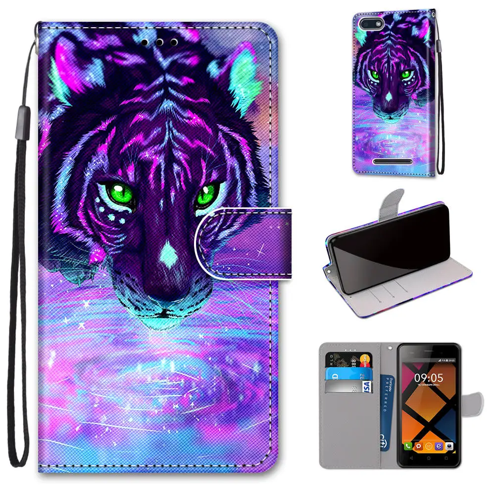 For BQ S Mobile 5020 Strike BQS-5020 Case Cover PU Leather Flip Wallet Phone Bag Stand Hold For BQ 5020 Strike Case Flower Funda