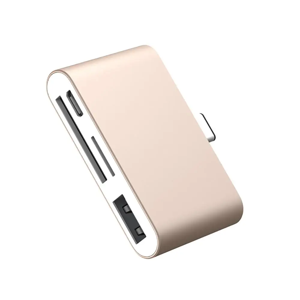 Gold OTG usb type C концентратор с концентратором 2,0 TF SD кардридер Micro USB многофункциональный переходник для huawei samsung телефон USB-C концентратор ноутбук ПК - Цвет: Gold