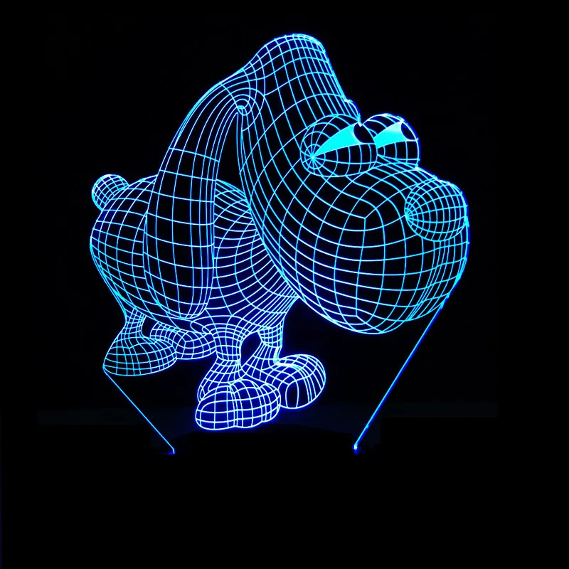

Foreign Trade New Style Bigeye Dog Colorful 3D Lamp Acrylic Night Light Illusion Lights 3D LED Desk Lamp