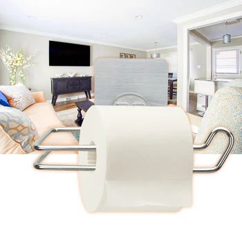 

NICEYARD Kitchen Accessories Roll Paper Holder Tissue Holder Bathroom Storage Stainless Steel Washable Stick Hooks Rack