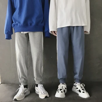 

Autumn New Pants Men Fashion Contrast Color Casual Straight Trousers Man Streetwear Wild Hip Hop Loose Joggers Sweatpants M-2XL