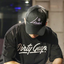 Бейсболка в стиле ретро с вышивкой в стиле хип-хоп, Регулируемая Кепка с изогнутыми лыжами. Черный