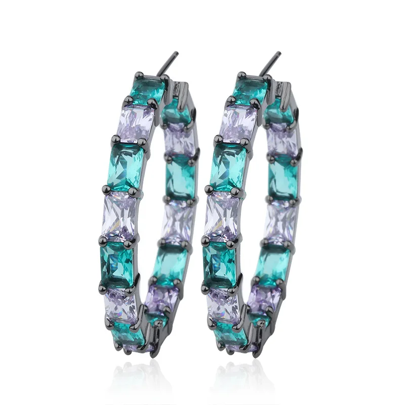 OMYFUN Бразилия Semi Joyas Brincos женские модные большие круглые серьги женские разноцветные хрустальные ювелирные изделия вечерние подарок E008