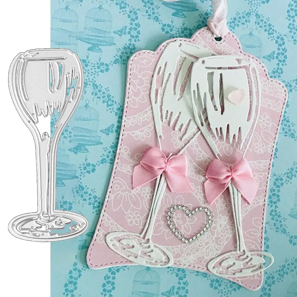 

Wine Glass Metal Cutting Dies DIY Scrapbooking Embossing Paper Cards Stencil
