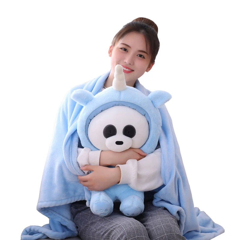 1 шт. 60 см мягкие Kawaii панда становится плюшевые игрушечные единороги набивные милые Unicornio милые чучела зверушки в подарок для детей милая кукла