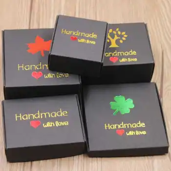 

5Sizes Kraft Paper Small Box, Cardboard Handmade Soap box,Craft Paper Gift White Box,Packaging Jewelry Black box 30pcs/lot