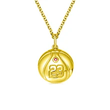 Strollgirl 925 Sterling Silver DIY Custom Kobe Basketball Pendant Necklace Men and Women Athletes Popular Jewelry Hot Couple Gif