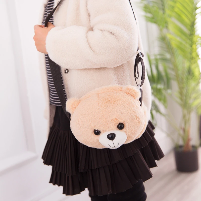fluffy teddy bag