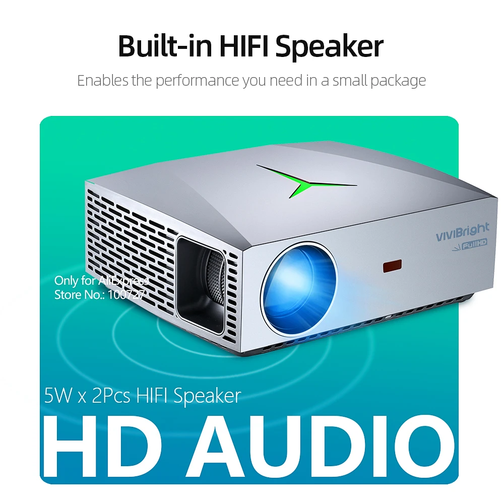 VIVIBright реальный полный HD Родной 1080P Разрешение проектор F40 | 3D дома Кино Поддержка 4K