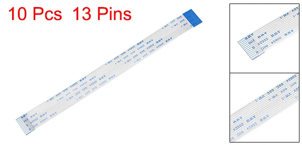 13 Pins Uxcell 10 шт. Гибкий плоский кабель 150 мм 1 мм шаг FPC FFC гибкий ленточный кабель для ЖК-телевизора автомобиля аудио dvd-плеер(тип B - Цвет: 13 Pins