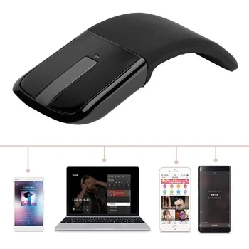 

2.4G Foldable 3D Arc Gaming Wireless Mouse Silent Computer Bluetooth For Phone Windows Surface PC Laptop Accessories
