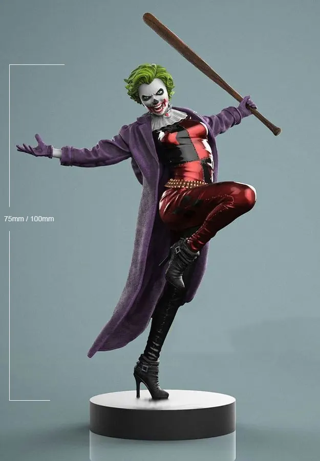 1/24 Resin Figure Model Kit SuperHero Criminal Joker Unpainted Unassambled 