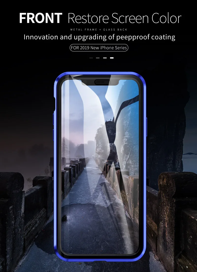 Tongdaytech Магнитный чехол для Iphone 11 Pro X XS Max XR 8 7 Plus Coque 360 двусторонний чехол из закаленного стекла металлический чехол для телефона чехол на магните s