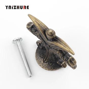 YNIZHURE Antique Pull Bronze Retro Eagle Knobs Hook Creative Alloy Kitchen Drawer Cabinet Door Retro Handle With Screw 2PCS