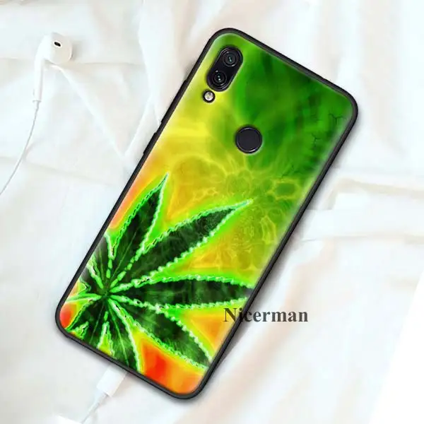 B01 Силиконовый чехол с бантом чехол для Redmi 8A 7 7A 6 6A 5 4X K20 Plus Pro S2 Y3 GO Примечание фотоаппаратов моментальной печати 8 7 7S 6 5 4X4 5+ Лист конопли - Цвет: B01