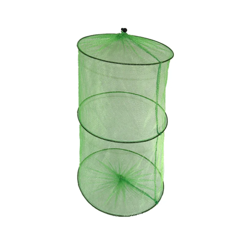 

2 Layers Portable Fishing Net Fish Shrimp Mesh Cage Cast Net Fishing Trap Network Foldable Fishing Net Tackle 50 X 30cm