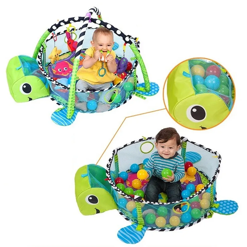 Черепаховое одеяло Infantino Grow-with-Me детские развивающие игры& мяч яма малышей игровой коврик для тренировок всплывающее сетчатое ограждение коврик для ползанья