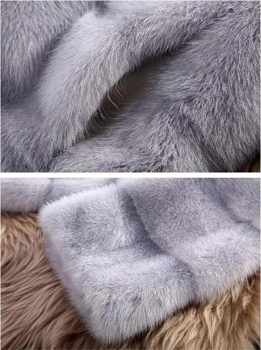 Manteau femme hiver Высококачественная Женская норковая шуба с капюшоном pelliccia donna Furry женская зимняя парка верхняя одежда больших размеров