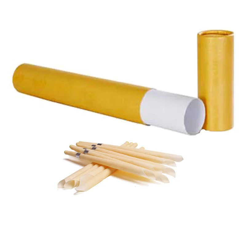10 Pcs Ear Candle Coning Natural Beewax Ear Candling Therapy Ear Treatment Ear Wax Removal Healthy Care Tool Ear Care Free Ship